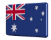 Rotating Australia flag button spinning animation