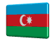 Rotating Azerbaijan flag button spinning animation