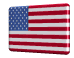 Rotating United States flag button spinning animation