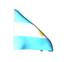 Real looking Argentina flag waving in wind moving animated gif picture