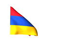 Real looking Armenia flag waving in wind moving animated gif picture