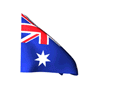 Real looking Australia flag waving in wind moving animated gif picture