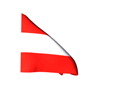 Real looking Austria flag waving in wind moving animated gif picture