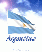 Animated flag of Argentina waving in the wind