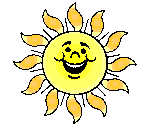 Shining sun with silly smile