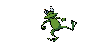 Silly animated dancing frog