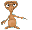  Animated clip art of ET pointing his finger