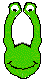 green alien with long eyes