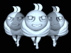 three little animated alien things walking toward you