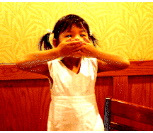 Moving animated hear see speak no evil moving little girl gif