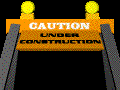 Animated construction barricade with swinging sign