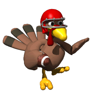 Turkey showing it's football skills hoping to put off the inevitable Turkey Day Celebration 