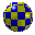 checkered ball spinning around
