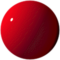 Red shiny spinning globe ball