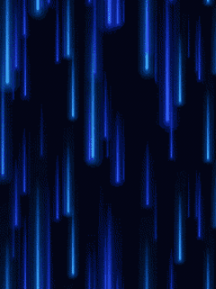 Animated blue streaking drops of rain 