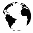 black and white spinning earth globe animation