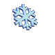 Animated snow flake falling
