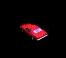 Little red animated car moving all over