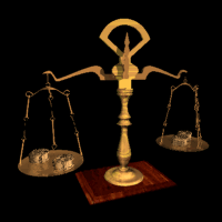Animated balance weigh scales moving image