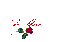 Animated rose writing Be Mine