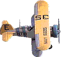 Animated biplane flying moving wings side to side