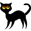 Animated black cat blinking it's eyes