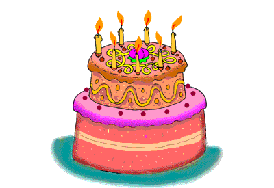 Animated gif showing candles on a birthday cake being blown out as someone makes a secret birthday wish