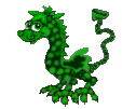 Cute little green baby dragon