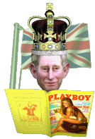 Charles checking out Playboy magazine moving gif animation