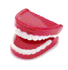 Clip art animation of false teeth toy chattering