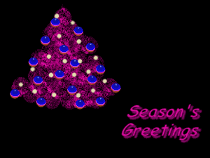 Seasons Greetings with animated Christmas Tree