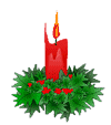 Christmas candle centerpiece