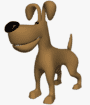 Animated dog barking