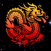 Chinese dragon animation with sparkles