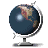 Animated Earth globe spinning on it's stand