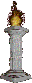 Moving fire animation on column pillar