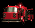 Fire truck with flashing lights