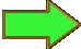 flipping green moving animated arrow with gold trim
