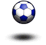 Bouncing soccer ball turns into earth globe and back as it bounces.