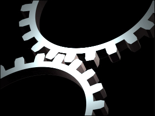 large cog wheel rings with spinning teeth