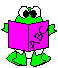 Little baby frog reading ABC book