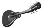 Animated  guitar playing itself