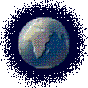 Spinning Earth with dark background