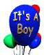 Its a boy balloon baby announcement animation