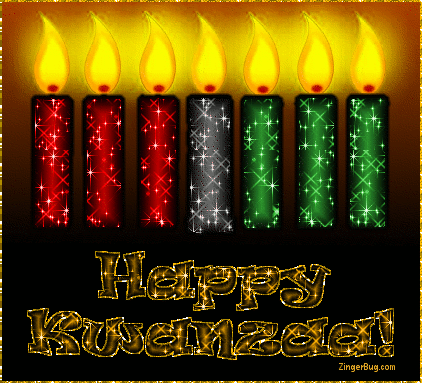  Glitter animation "Happy Kwanzaa"