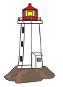 Flashing lighthouse animated gif