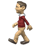 Clip art animation of man walking