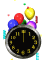 Animated new years clock at Twelve O'clock