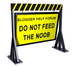 Do not feed the noob, construction style message sign swinging in the blowing wind