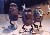 Moving animated dancing raisins